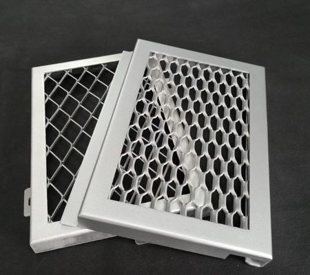 Revestimento de parede exterior Stretch Mesh Veneer de alumínio com e acabamento revestido em pó
