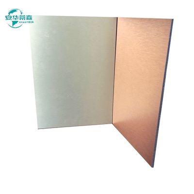 1220 mm de painéis de revestimento compostos ACP retardantes de incêndio escovados, classificação B1