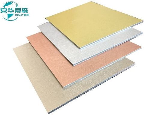 Painel composto de alumínio escovado de alto brilho 2440 mm Acp folha de espelho 3 mm 4 mm