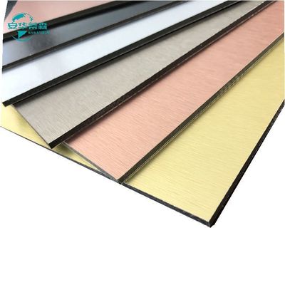 ISO14001 Material composto de alumínio escovado de alumínio composto de alumínio painéis Acm 1220mm