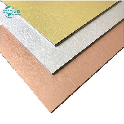Materiais de construção Alumínio escovado Acm 1220mm Largura Alumínio Acp Folha
